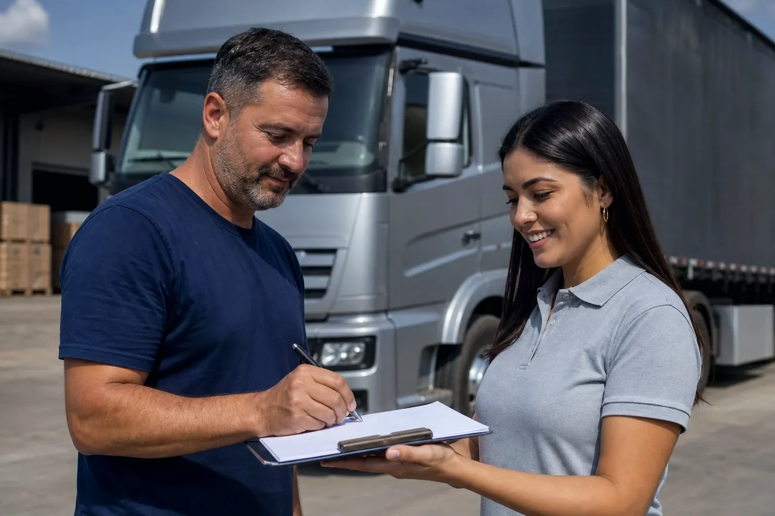 Despachante auxiliando cliente no cadastramento na ANTT em Teresina.